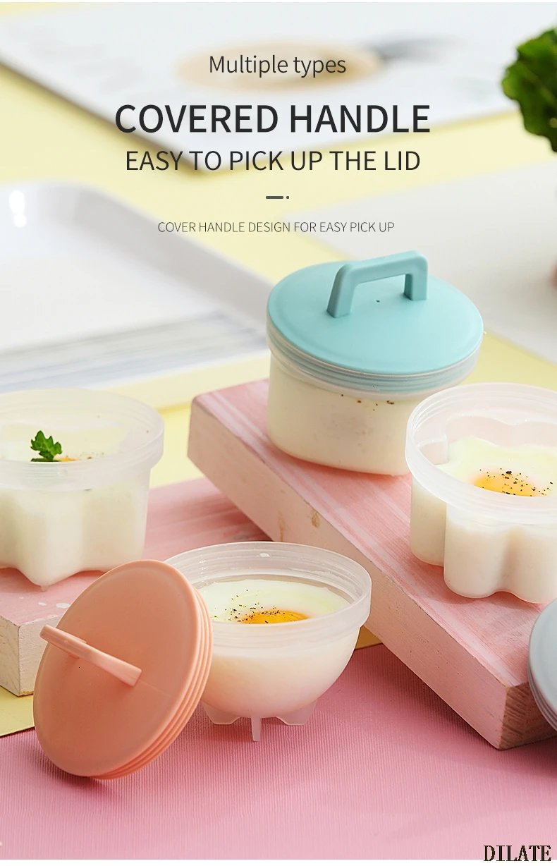 Silicone Egg Cup Mini Egg Boiler Silicone Steam Egg Cup Kitchen Baking Accessories Molds Boiled Separator