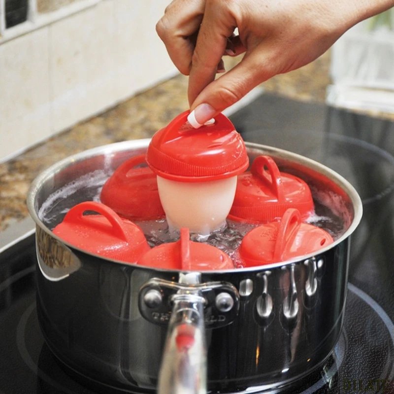 Silicone Egg Cup Mini Egg Boiler Silicone Steam Egg Cup Kitchen Baking Accessories Molds Boiled Separator