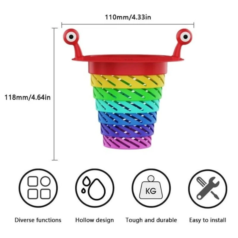 Kitchen Sink Strainer With Wide Rim, Ideal For Sink Drains, Clog Prevention Plastic Mesh Filter For Kitchen Bathroom Sink