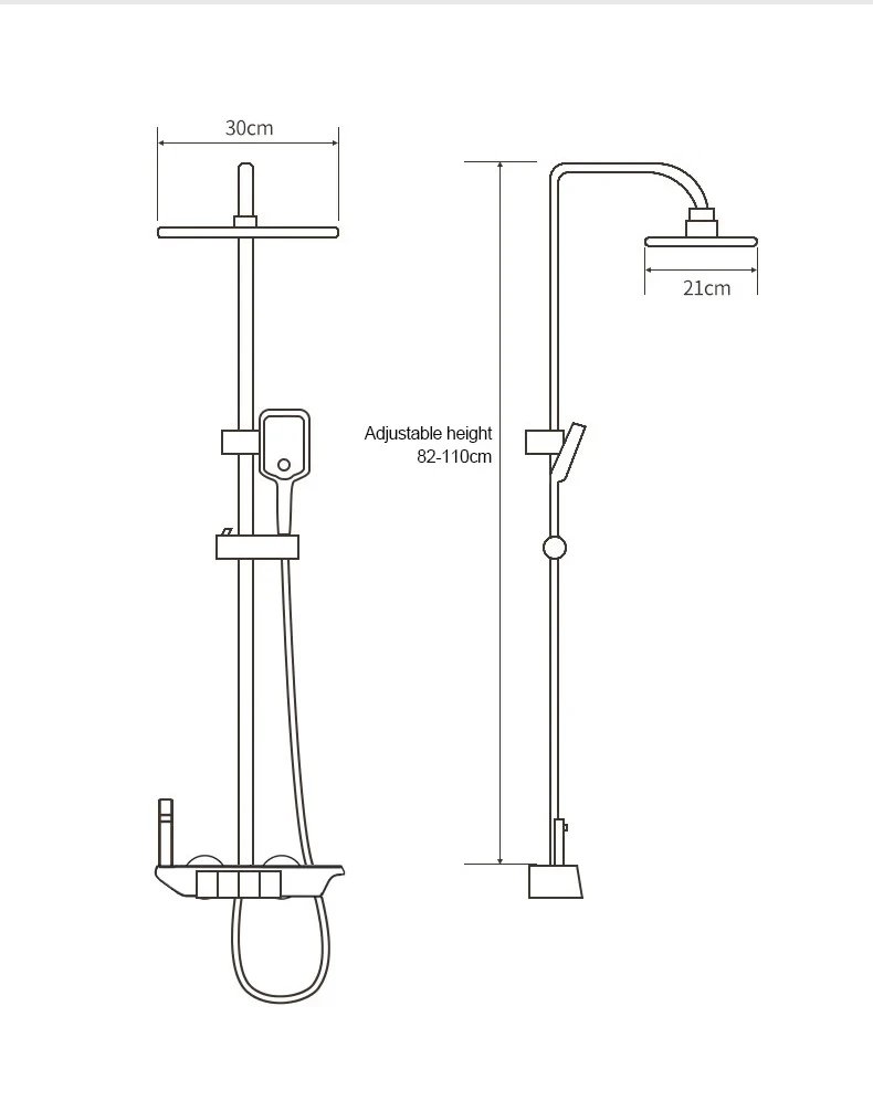 Bathroom Shower Faucet Set 4 Functions Digital Display Shower Thermostat Hot Cold Showers Mixer Pressure Discharge Copper Taps