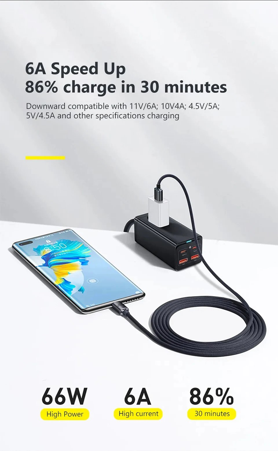 120W 6A Fast Charge USB Type C Quick Charge Cable For Samsung S23 Realme Xiaomi 13 Huawei Phone Fast Charging Cable Data Cables