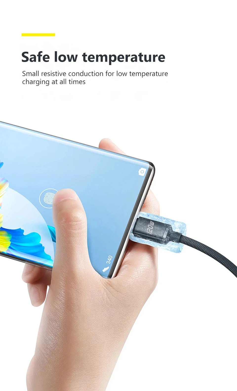 120W 6A Fast Charge USB Type C Quick Charge Cable For Samsung S23 Realme Xiaomi 13 Huawei Phone Fast Charging Cable Data Cables