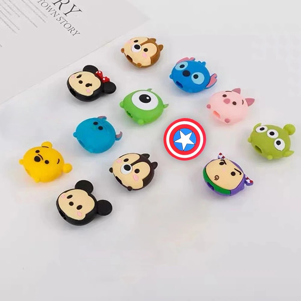 Cute Cartoon Cable Protector Cable Winder Wire Organizer Saver Holder Data Cable Phone Cord Protector Accessories for iPhone